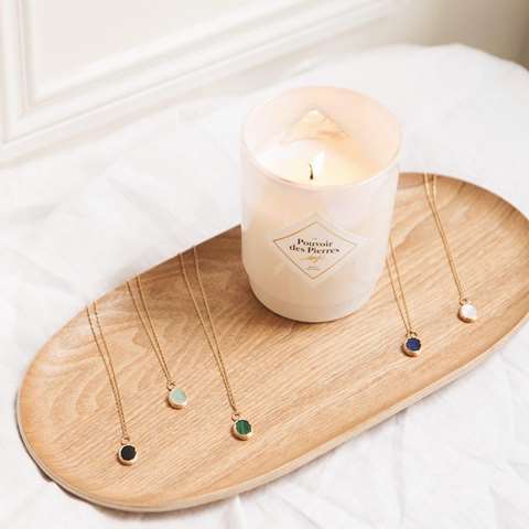 Pouvoir des pierres collier Lapis Lazuli - Bleu