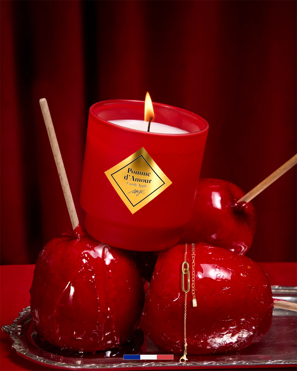 Bougie bijou bracelet Pomme d'Amour