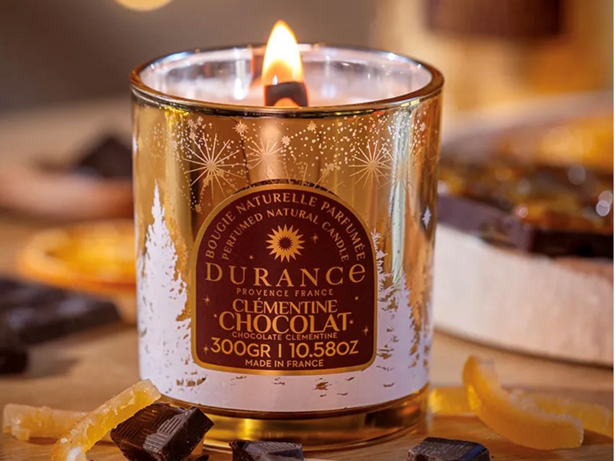 Bougie mèche en bois CLÉMENTINE CHOCOLAT