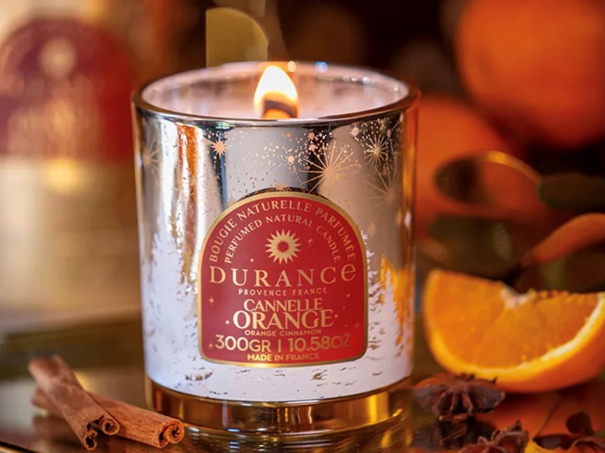 Bougie mèche en bois CANNELLE-ORANGE